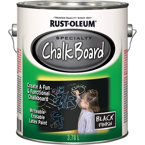 Peinture sp&eacute;cialis&eacute;e pour tableau noir, 3,78 L, Gallon, Noir Rideout Tool & Machine Inc.
