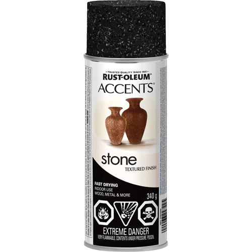 Accents&reg; Stone Creations Spray Paint, Aerosol Can, Black Granite Rideout Tool & Machine Inc.