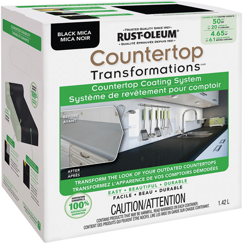 Countertop Transformations&reg; Mica Countertop Coating System, 1.42 L, Kit, Black Mica Rideout Tool & Machine Inc.