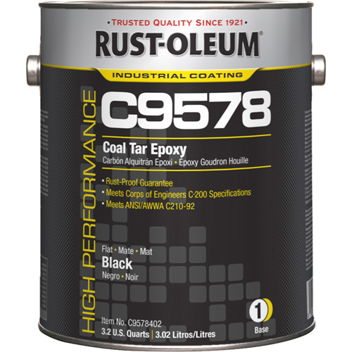 C9578 System Coal Tar High Solids Epoxy Base Component, Black, Gallon Rideout Tool & Machine Inc.