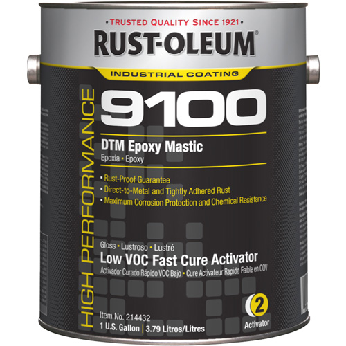 9100 System DTM Epoxy Mastic Fast Cure 250 VOC Activator, Gallon Rideout Tool & Machine Inc.