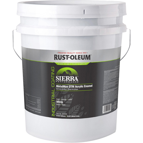 Sierra Performance MetalMax&reg; Plus DTM Acrylic Enamel, 5 gal., Pail, White Rideout Tool & Machine Inc.