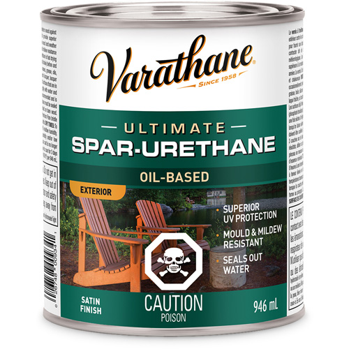 Rev&ecirc;tement &agrave; fini diamant pour bois Varathane, 946 ml, Transparent, Satin Rideout Tool & Machine Inc.