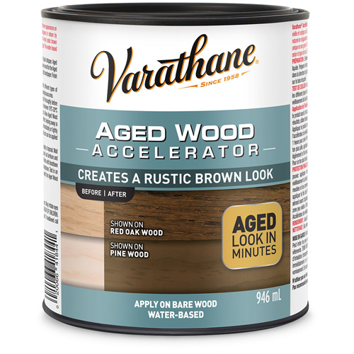 Acc&eacute;l&eacute;rateur de vieillissement du bois Varathane, 946 ml, Brun rustique Rideout Tool & Machine Inc.