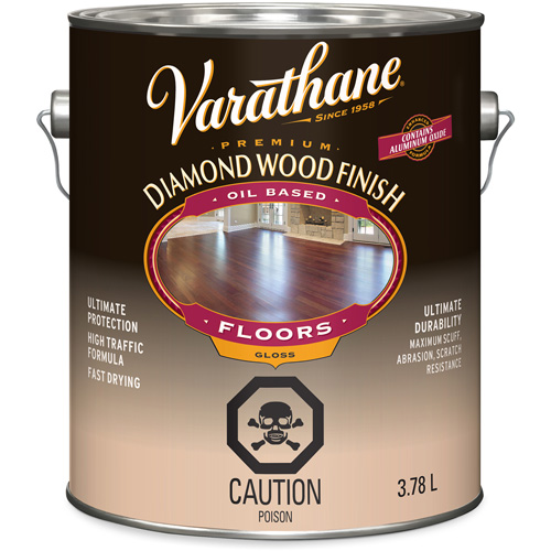 Varathane&reg; Diamond Wood Finish Floors Coating, 3.78 L, Clear, Gloss Rideout Tool & Machine Inc.