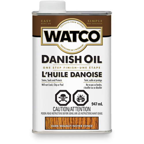 Huile danoise Watco, 947 ml, Noyer fonc&eacute;, Transparent Rideout Tool & Machine Inc.