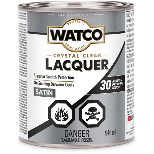 Watco&reg; Lacquer Wood Finish, 946 ml, Clear, Satin Rideout Tool & Machine Inc.