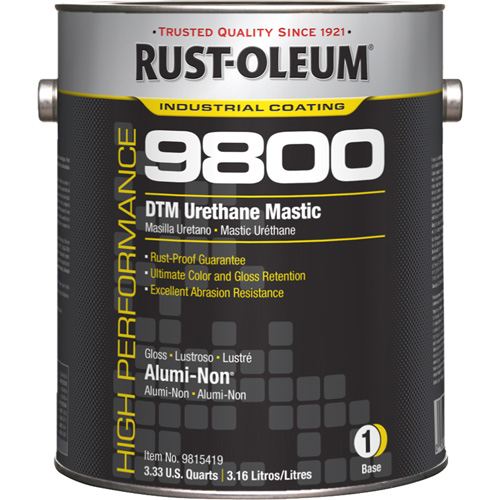 9800 System DTM Urethane Mastic, 1 gal., Alumi-Non, Gloss Rideout Tool & Machine Inc.