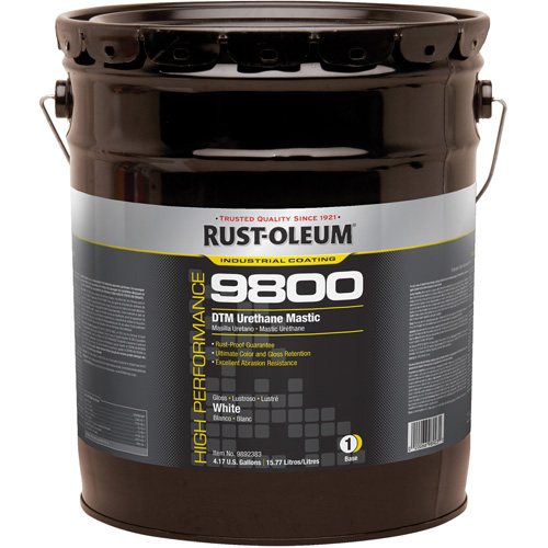 9800 System DTM Urethane Mastic, 5 gal., White, High-Gloss Rideout Tool & Machine Inc.