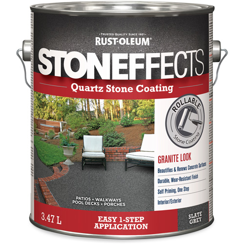 Stoneffects Quartz Stone Coating, 3.78 L, Water-Based, Textured, Grey Rideout Tool & Machine Inc.
