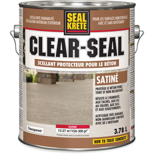 Seal-Krete&reg; Protective Sealer, 3.78 L, Urethane-Based, Satin, Clear Rideout Tool & Machine Inc.
