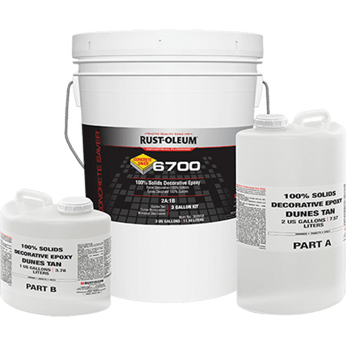 6700 100% Solids Decorative Epoxy, 3 gal., Epoxy-Based, High-Gloss, Beige Rideout Tool & Machine Inc.