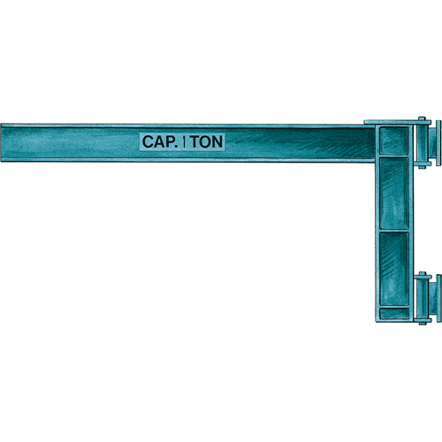Wall Jibs, H Beam, 4-5/8" Flange Width, 2000 lbs. (1 tons) Capacity Rideout Tool & Machine Inc.