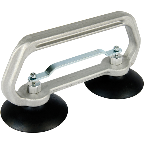 Vacuum Cups - Heavy-Duty Double Cup, 50 lbs. Capacity, 4", Pull-bar, 10" Handle Length Rideout Tool & Machine Inc.