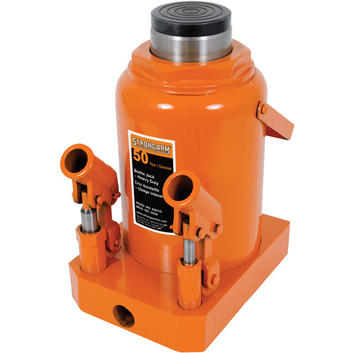 352A Bottle Jack, 50 tons, Manual Hydraulic, 19-3/4" Raised Height Rideout Tool & Machine Inc.