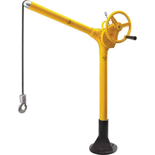 Tall Industrial Lifting Device with Bolt-Down Base, 500 lbs. (0.25 tons) Capacity Rideout Tool & Machine Inc.