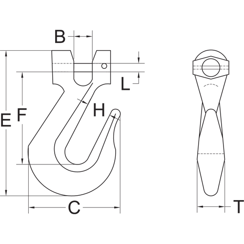 Clevis Slip Hook - Grade 70 Rideout Tool & Machine Inc.