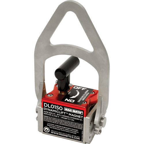 Dynamic Lift Magnets, 150 Holding Cap., 5" L x 2" W x 9" H Rideout Tool & Machine Inc.