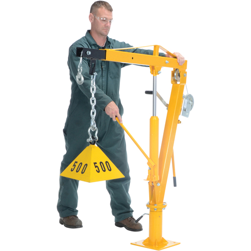 Winch Operated Truck Jib Crane, 1000 lbs. (0.5 tons) Capacity, 86-1/2" Max. Clearance Rideout Tool & Machine Inc.