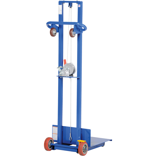Platform Lift Stacker, Hand Winch Operated, 400 lbs. Capacity, 58" Max Lift Rideout Tool & Machine Inc.