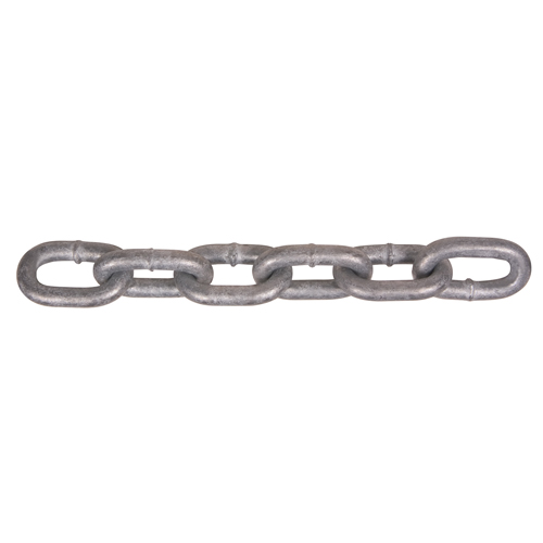 Hot-Dipped Galvanized Chains, Carbon Steel, 1/8" x 250' (76.2 m) L, Grade 30, 325 lbs. (0.1625 tons) Load Capacity Rideout Tool & Machine Inc.