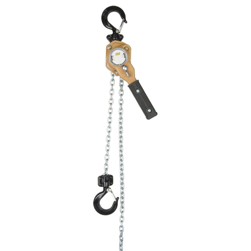 Heavy Duty Gold Series Lever Chain Hoist, 10' Lift, 500 lbs. (0.25 tons) Capacity, Alloy Steel Chain Rideout Tool & Machine Inc.