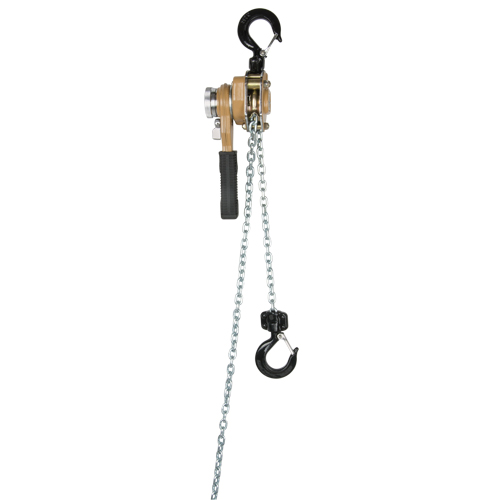 Heavy Duty Gold Series Lever Chain Hoist, 10' Lift, 500 lbs. (0.25 tons) Capacity, Alloy Steel Chain Rideout Tool & Machine Inc.
