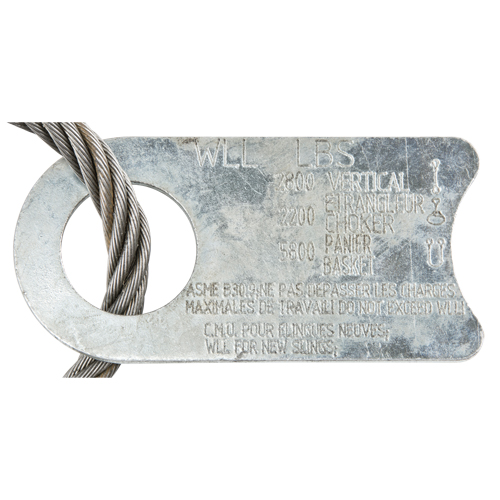 &eacute;lingue de levage &agrave; c&acirc;ble m&eacute;tallique - deux boucles Rideout Tool & Machine Inc.