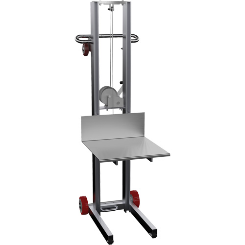 Platform Lift Stacker, Hand Winch Operated, 400 lbs. Capacity, 58" Max Lift Rideout Tool & Machine Inc.