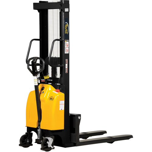 Fork Lift Stacker, Electric Operated, 2000 lbs. Capacity, 98" Max Lift Rideout Tool & Machine Inc.