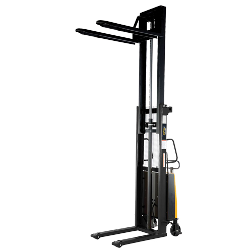 Fork Lift Stacker, Electric Operated, 2000 lbs. Capacity, 118" Max Lift Rideout Tool & Machine Inc.
