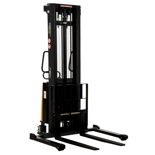 Fork Lift Stacker, Electric Operated, 2000 lbs. Capacity, 137" Max Lift Rideout Tool & Machine Inc.
