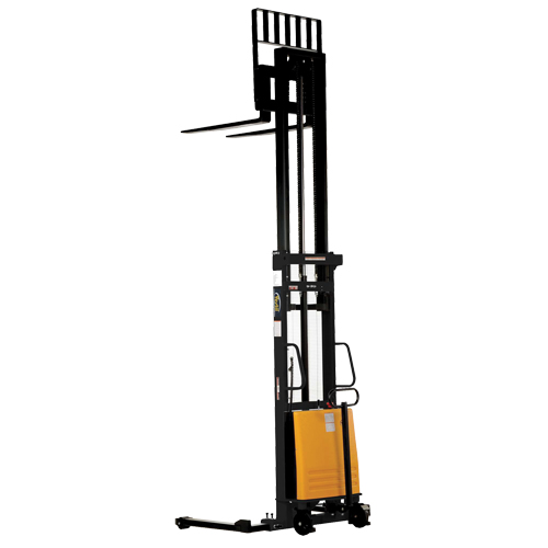 Fork Lift Stacker, Electric Operated, 2000 lbs. Capacity, 137" Max Lift Rideout Tool & Machine Inc.