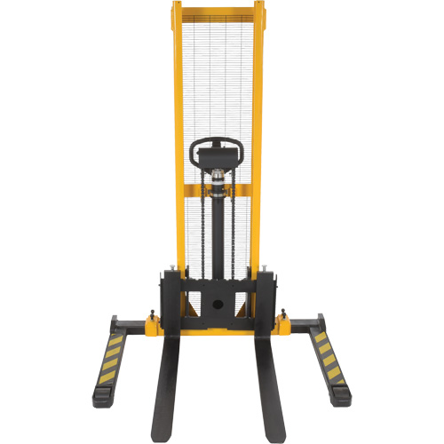 Manual Hydraulic Stacker, Hand Pump Operated, 2000 lbs. Capacity, 63" Max Lift Rideout Tool & Machine Inc.
