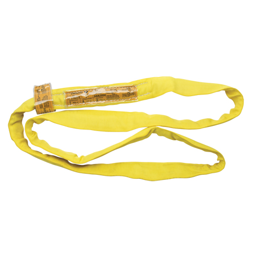 Polyester Round Sling, Yellow, 2-1/2" W x 3' L, 9000 lbs. Vertical Load Rideout Tool & Machine Inc.