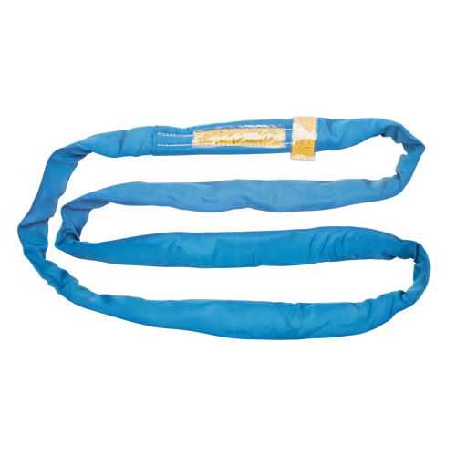 Polyester Round Sling, Blue, 4" W x 20' L, 23000 lbs. Vertical Load Rideout Tool & Machine Inc.
