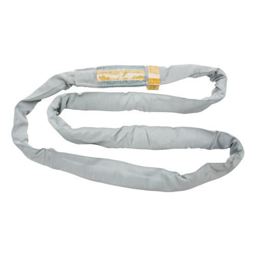 Polyester Round Sling, Grey, 8" W x 20' L, 32000 lbs. Vertical Load Rideout Tool & Machine Inc.