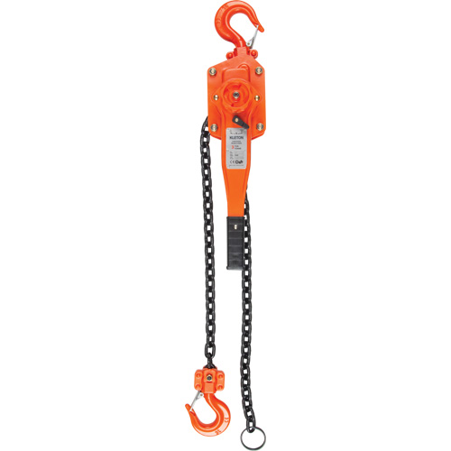 Lever Hoist, 10' Lift, 3000 lbs. (1.5 tons) Capacity, Alloy Steel Chain Rideout Tool & Machine Inc.