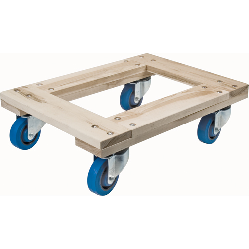 Wood Dollies - Heavy-Duty, Rubber Wheels, 1400 lbs. Capacity, 18" W x 24" D x 7" H Rideout Tool & Machine Inc.