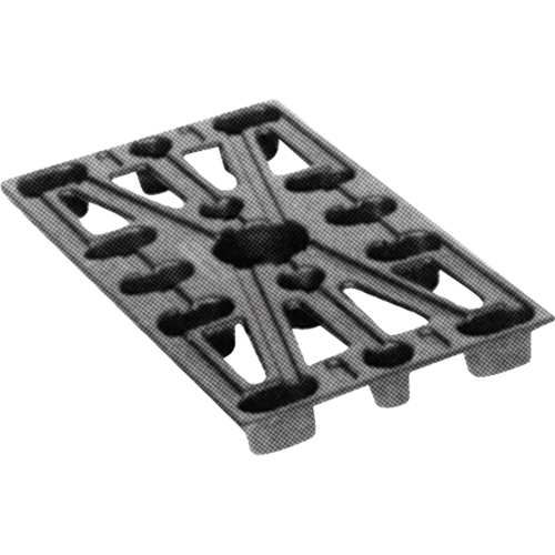 Plastic Pallets, 4-Way Entry, 24" L x 12" W x 1-1/2" H Rideout Tool & Machine Inc.
