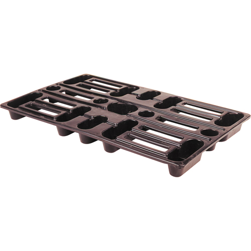 Plastic Pallets, 4-Way Entry, 24" L x 15" W x 1-1/2" H Rideout Tool & Machine Inc.