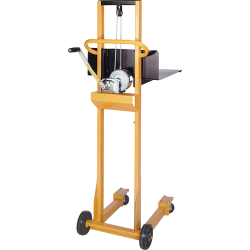 Easy-Lift Platform Lift Stacker, Hand Winch Operated, 500 lbs. Capacity, 52" Max Lift Rideout Tool & Machine Inc.