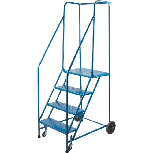 CSA-Certified Rolling Step Ladder, 4 Steps, 22" Step Width, 37" Platform Height, Steel Rideout Tool & Machine Inc.