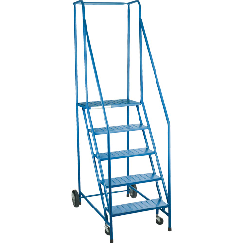 CSA-Certified Rolling Step Ladder, 5 Steps, 22" Step Width, 46" Platform Height, Steel Rideout Tool & Machine Inc.