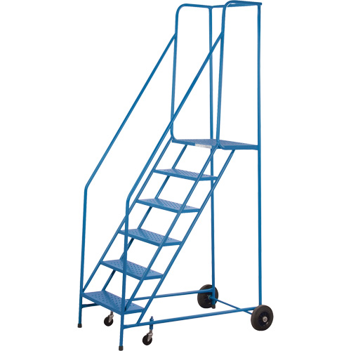 CSA-Certified Rolling Step Ladder, 6 Steps, 22" Step Width, 55" Platform Height, Steel Rideout Tool & Machine Inc.