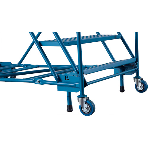 Escabeau roulant certifi&eacute; CSA avec marche verrouillable, 8 marches, Largeur de la marche 30", Hauteur de la plateforme 72", Acier Rideout Tool & Machine Inc.