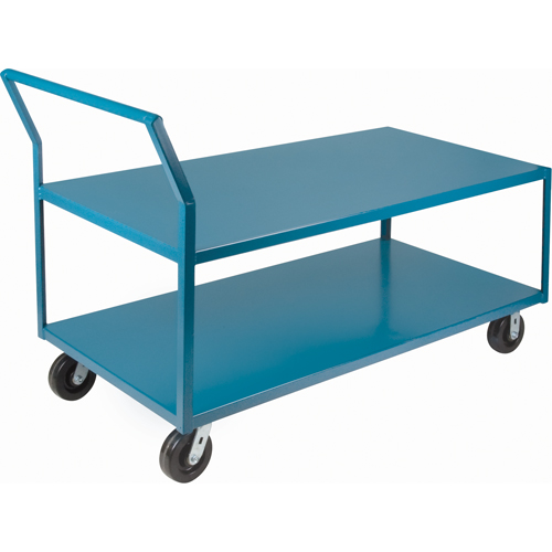 Heavy-Duty Low Profile Shop Carts, 2 Tiers, 30" W x 48" D x 41" H, 2400 lbs. Cap. Rideout Tool & Machine Inc.