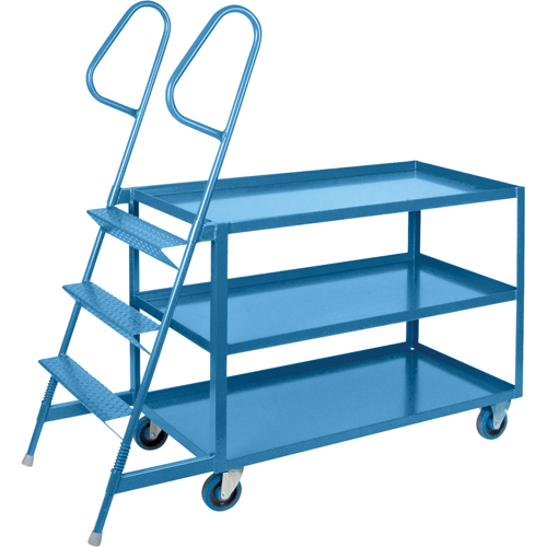 Stock Picking Carts, Steel, 24" W x 64" D, 3 Shelves, 1200 lbs. Capacity Rideout Tool & Machine Inc.