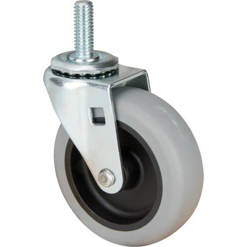 Roulette &agrave; tige, Pivotant, Diam&egrave;tre 3" (76 mm), Capacit&eacute; 80 lb (36 kg) Rideout Tool & Machine Inc.