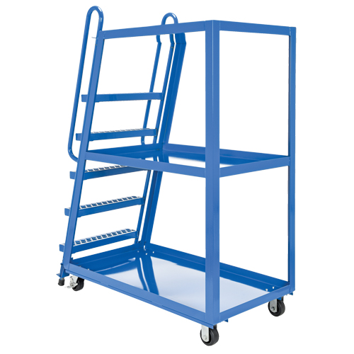 Stock Picking Cart, Steel, 27-7/8" W x 56-1/8" D, 3 Shelves, 1000 lbs. Capacity Rideout Tool & Machine Inc.